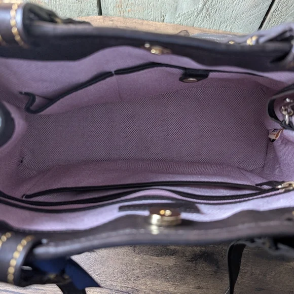 NWT Dooney and Bourke Croco Embossed Leather Green and Brown Bag - Picture 14 of 16